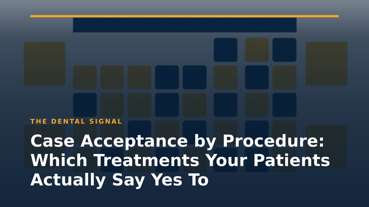 Case Acceptance by Procedure: Which Treatments Your Patients Actually Say Yes To