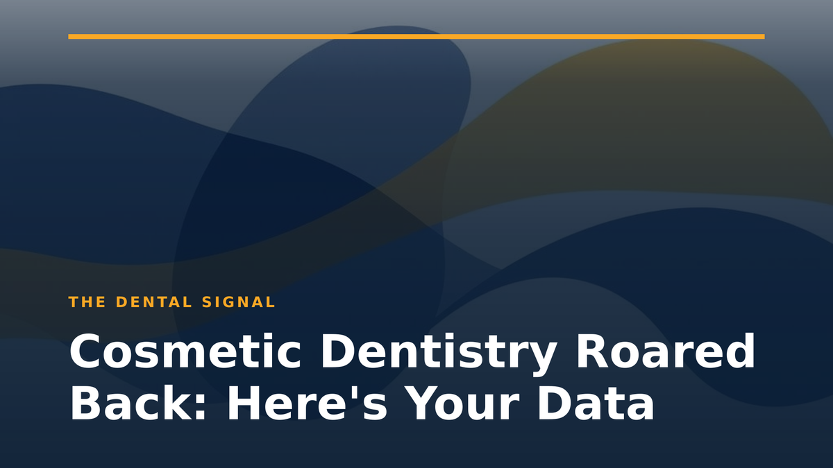 Cosmetic Dentistry Roared Back: Here's Your Data