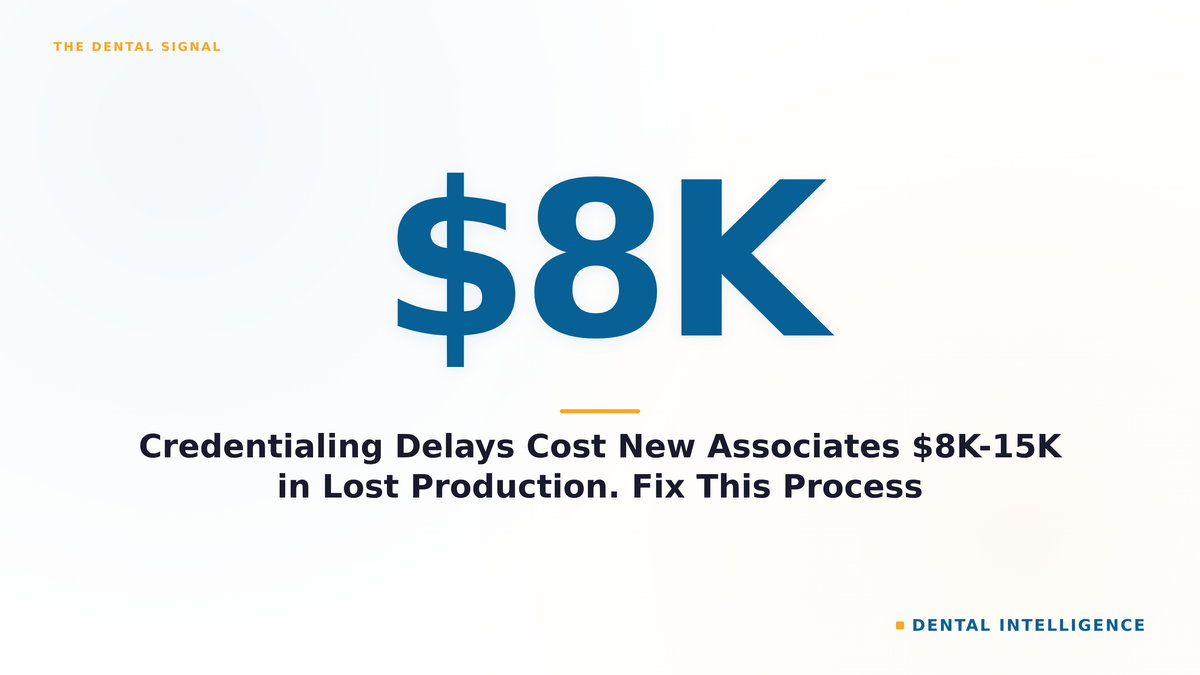 Credentialing Delays Cost New Associates $8K-15K in Lost Production. Fix This Process