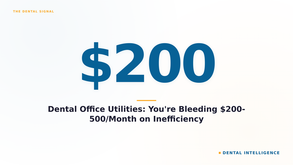 Dental Office Utilities: You're Bleeding $200-500/Month on Inefficiency
