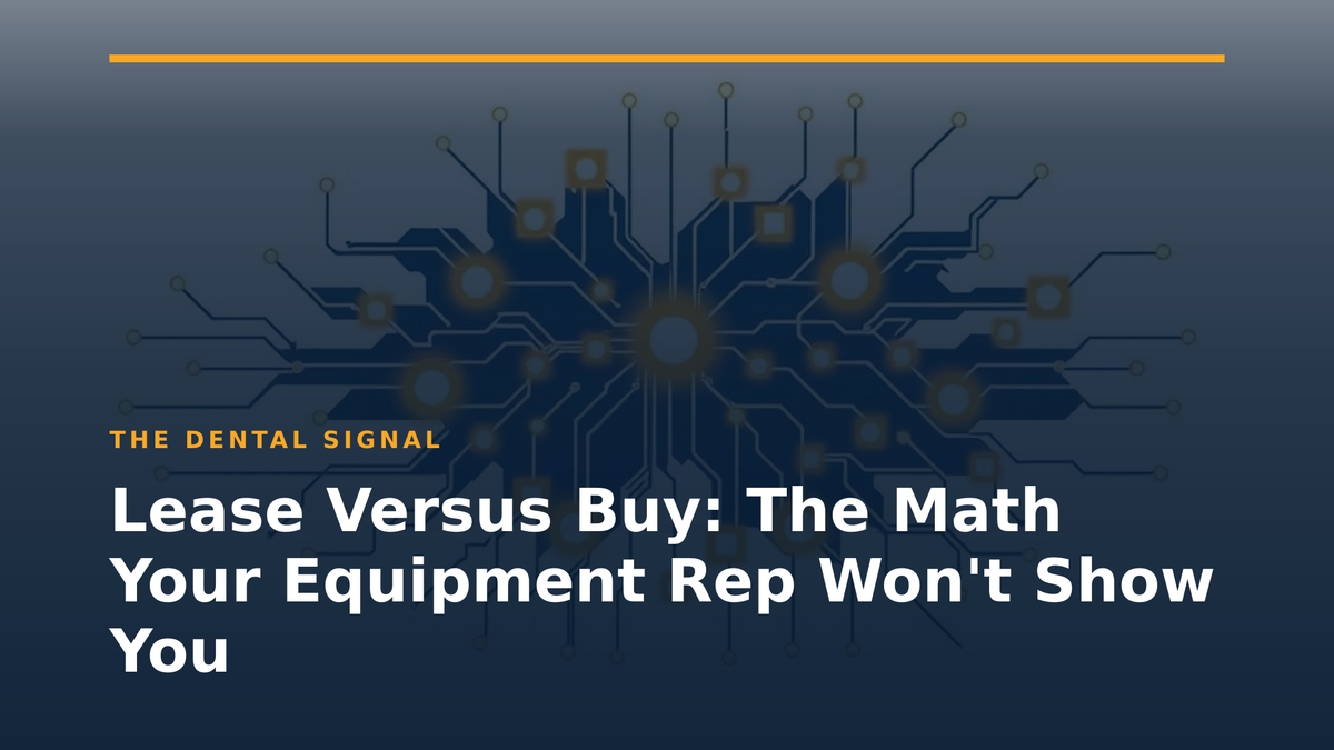 Lease Versus Buy: The Math Your Equipment Rep Won't Show You