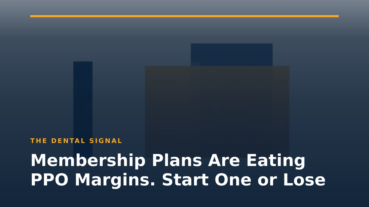 Membership Plans Are Eating PPO Margins. Start One or Lose