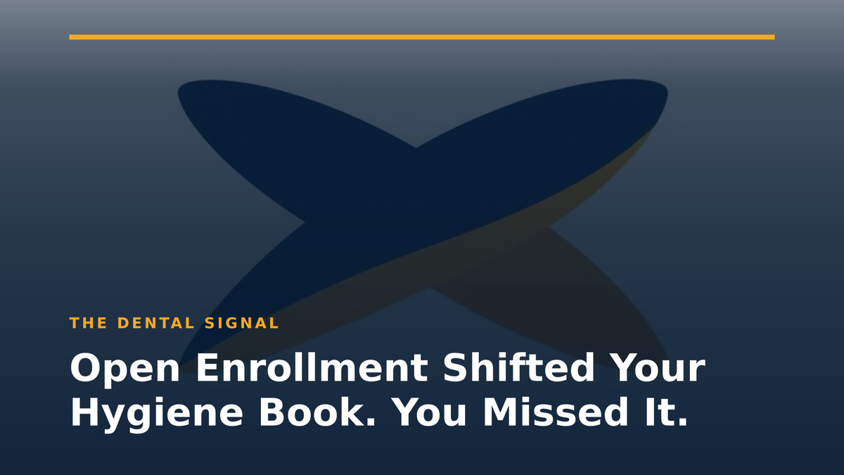 Open Enrollment Shifted Your Hygiene Book. You Missed It.