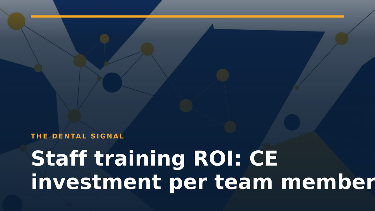 Staff training ROI: CE investment per team member