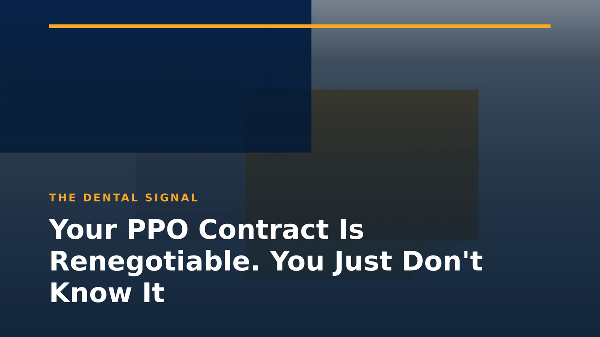 Your PPO Contract Is Renegotiable. You Just Don't Know It