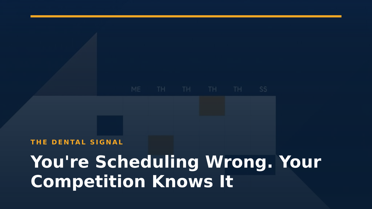 You're Scheduling Wrong. Your Competition Knows It