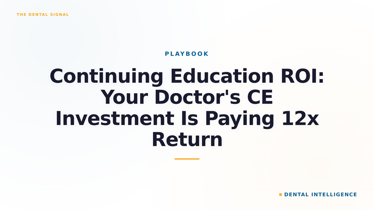 Continuing Education ROI: Your Doctor's CE Investment Is Paying 12x Return