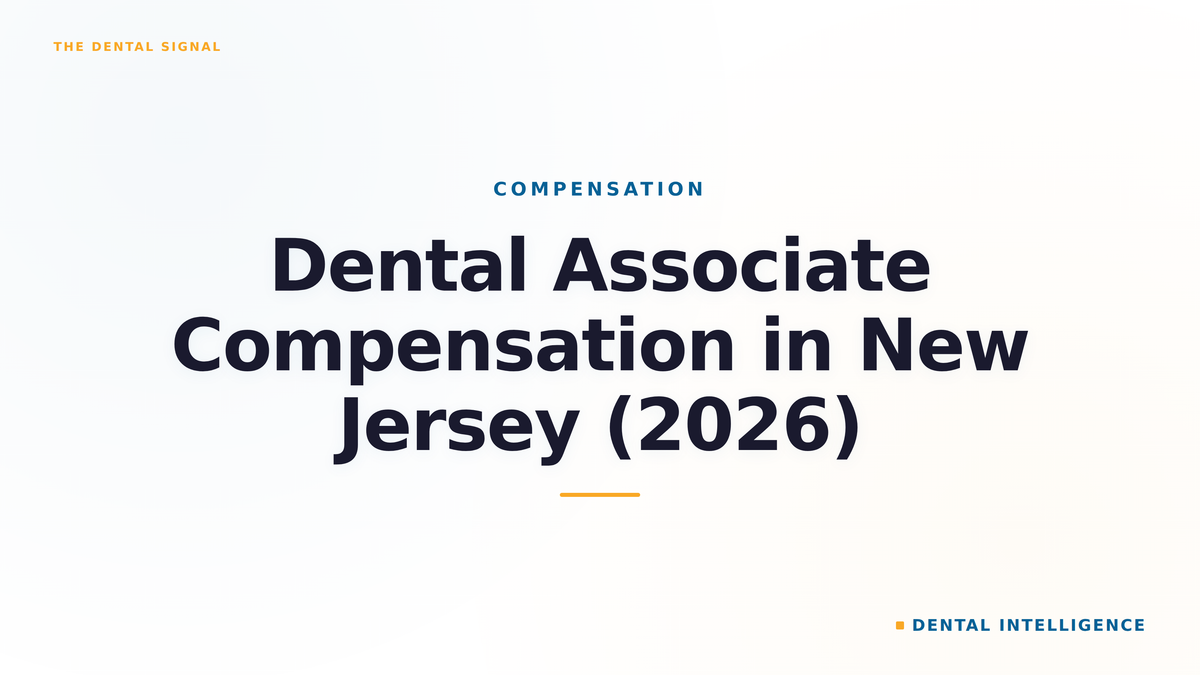 Dental Associate Compensation in New Jersey (2026)