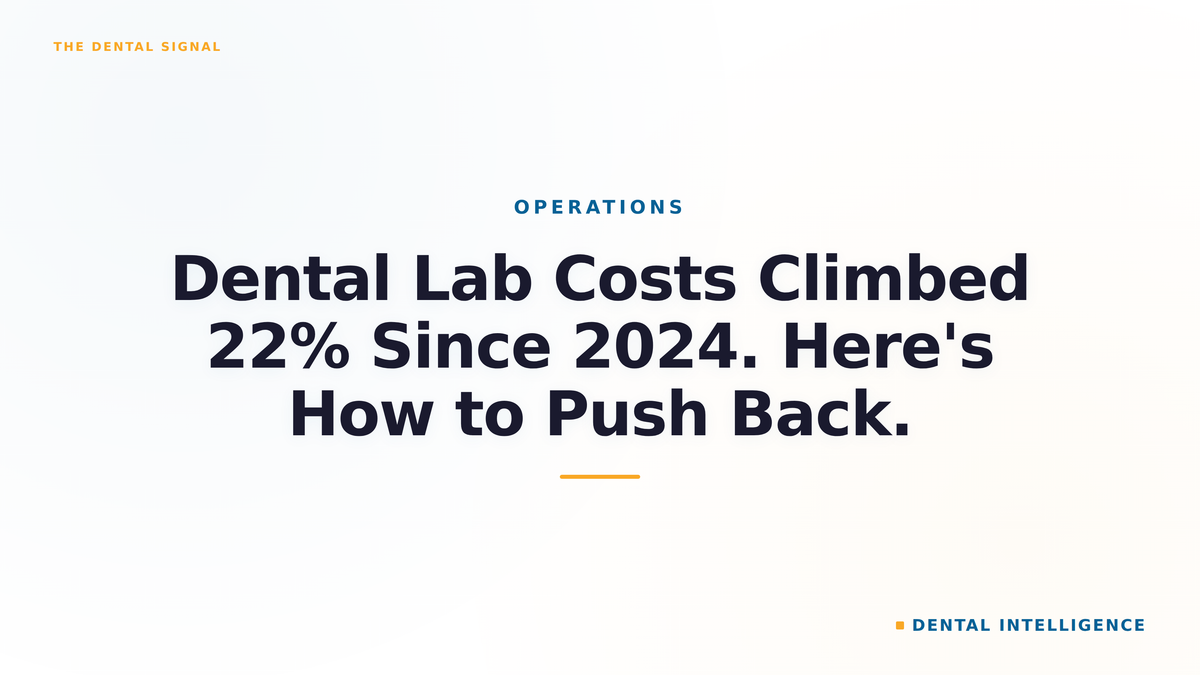 Dental Lab Costs Climbed 22% Since 2024. Here's How to Push Back.