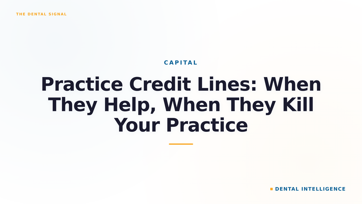 Practice Credit Lines: When They Help, When They Kill Your Practice