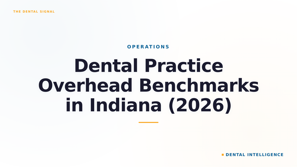 Dental Practice Overhead Benchmarks in Indiana (2026)