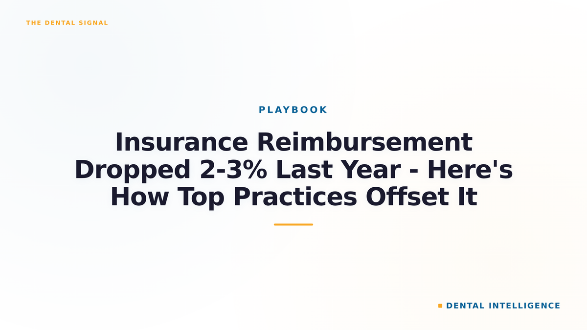 Insurance Reimbursement Dropped 2-3% Last Year - Here's How Top Practices Offset It
