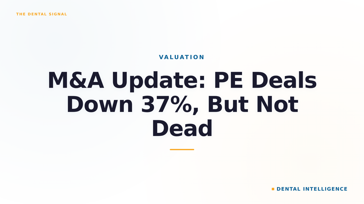 M&A Update: PE Deals Down 37%, But Not Dead