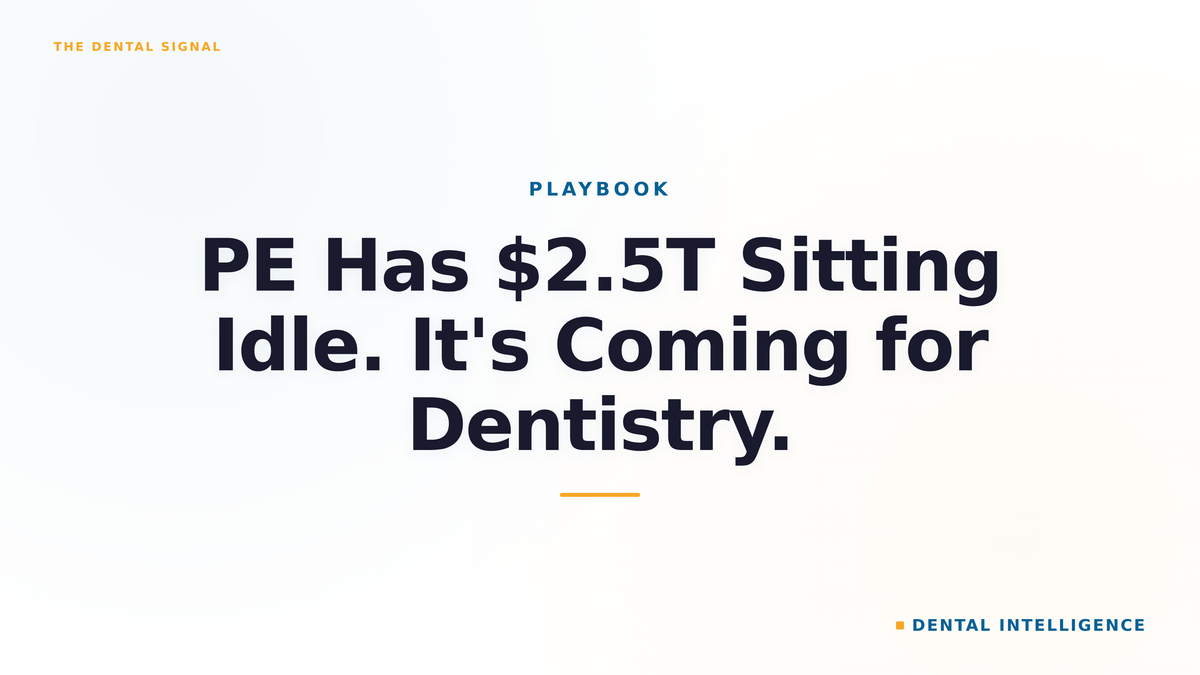 PE Has $2.5T Sitting Idle. It's Coming for Dentistry.