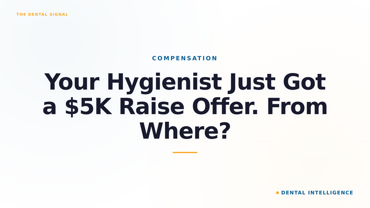 Your Hygienist Just Got a $5K Raise Offer. From Where?
