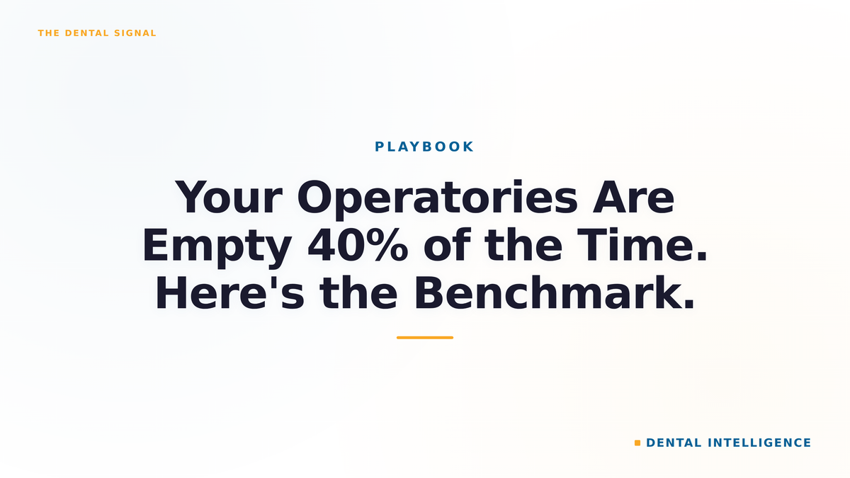 Your Operatories Are Empty 40% of the Time. Here's the Benchmark.