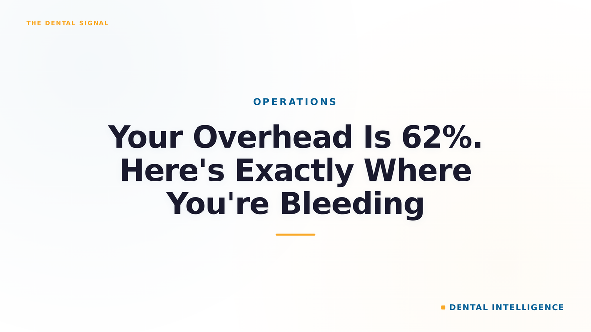 Your Overhead Is 62%. Here's Exactly Where You're Bleeding