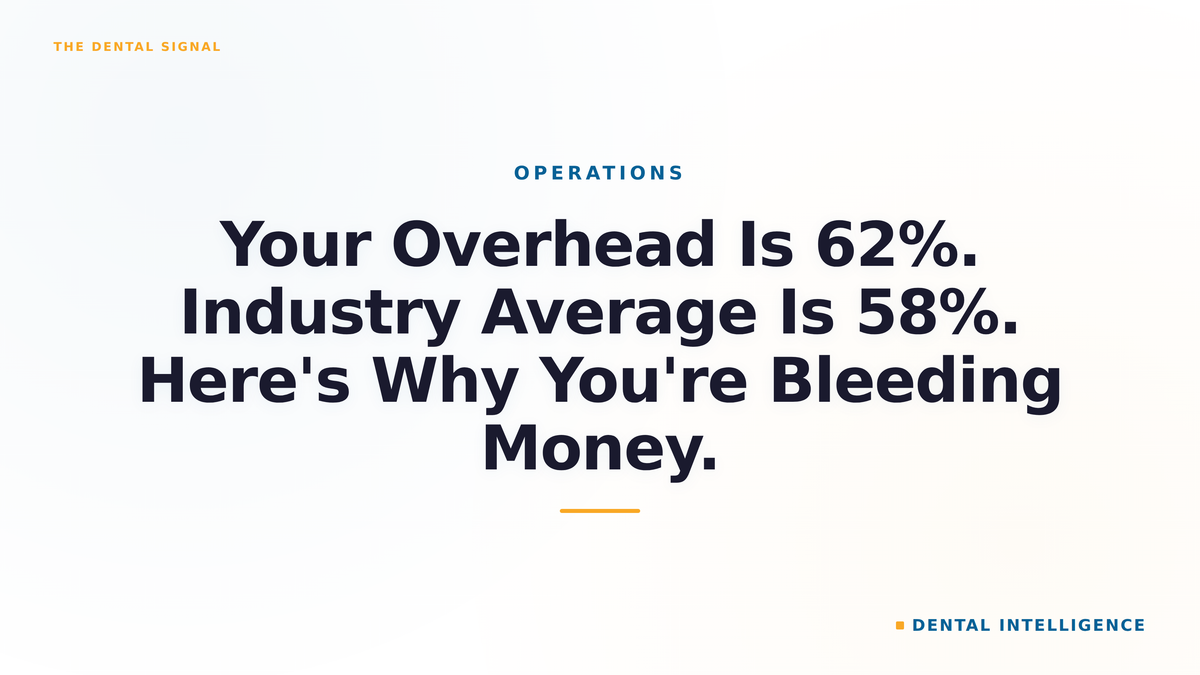 Your Overhead Is 62%. Industry Average Is 58%. Here's Why You're Bleeding Money.