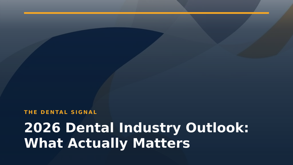 2026 Dental Industry Outlook: What Actually Matters
