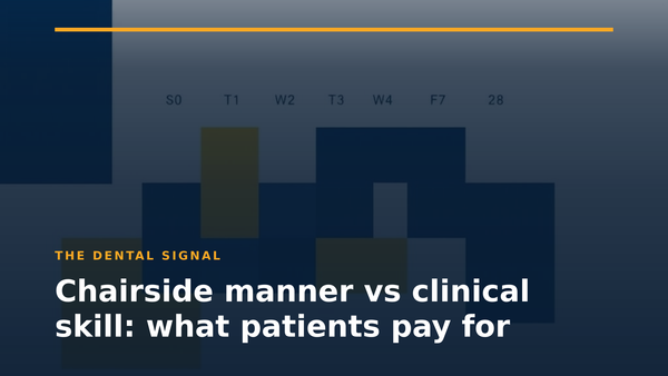 Chairside manner vs clinical skill: what patients pay for