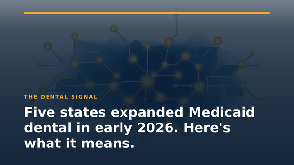 Five states expanded Medicaid dental in early 2026. Here's what it means.