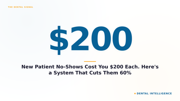 New Patient No-Shows Cost You $200 Each. Here's a System That Cuts Them 60%