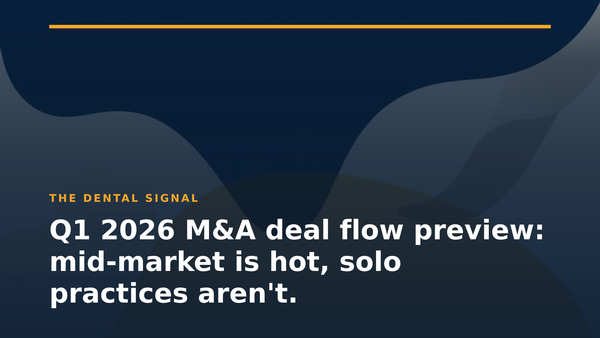 Q1 2026 M&A deal flow preview: mid-market is hot, solo practices aren't.