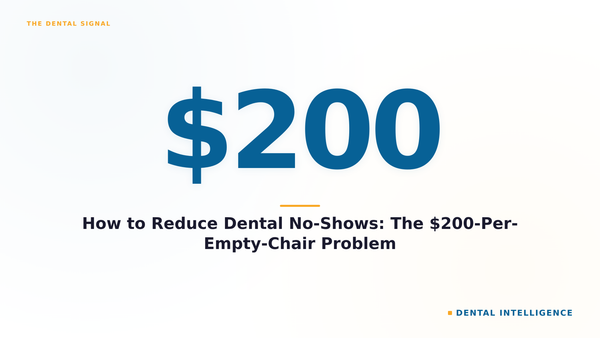 How to Reduce Dental No-Shows: The $200-Per-Empty-Chair Problem