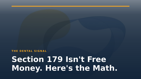 Section 179 Isn't Free Money. Here's the Math.