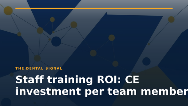 Staff training ROI: CE investment per team member