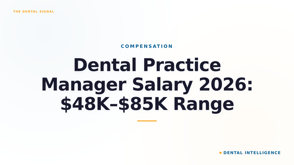 Dental Practice Manager Salary 2026: $48K–$85K Range
