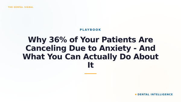 Why 36% of Your Patients Are Canceling Due to Anxiety - And What You Can Actually Do About It