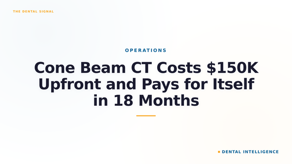 Cone Beam CT Costs $150K Upfront and Pays for Itself in 18 Months