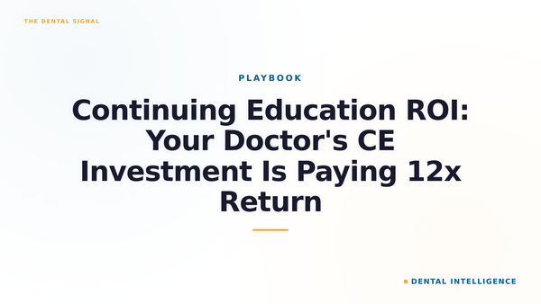 Continuing Education ROI: Your Doctor's CE Investment Is Paying 12x Return