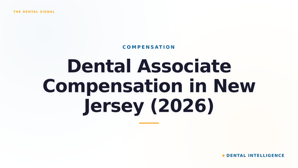 Dental Associate Compensation in New Jersey (2026)