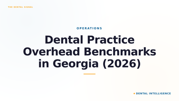 Dental Practice Overhead Benchmarks in Georgia (2026)