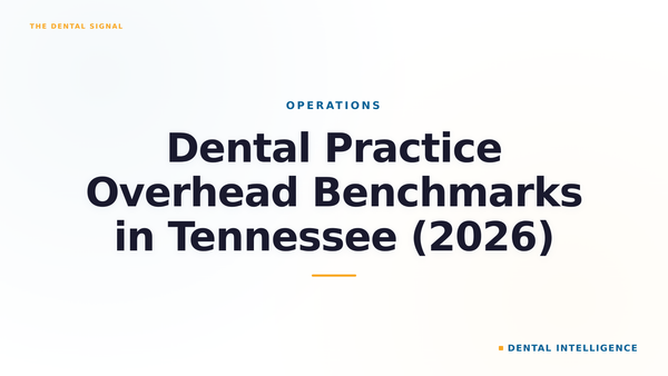 Dental Practice Overhead Benchmarks in Tennessee (2026)