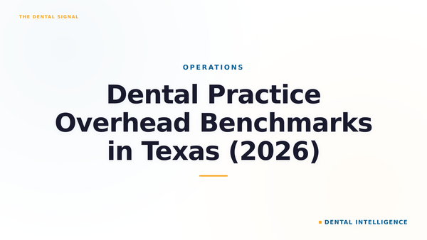 Dental Practice Overhead Benchmarks in Texas (2026)