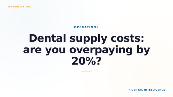 Dental supply costs: are you overpaying by 20%?