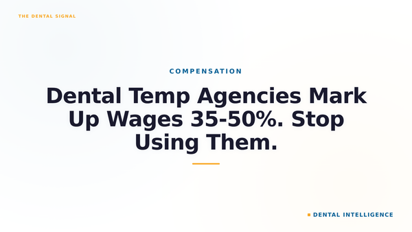 Dental Temp Agencies Mark Up Wages 35-50%. Stop Using Them.