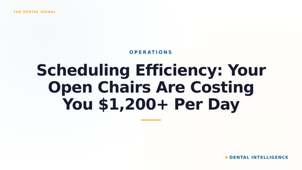 Scheduling Efficiency: Your Open Chairs Are Costing You $1,200+ Per Day