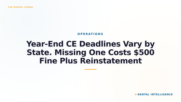 Year-End CE Deadlines Vary by State. Missing One Costs $500 Fine Plus Reinstatement