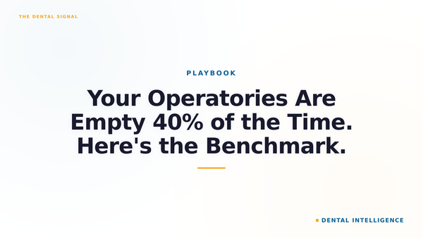 Your Operatories Are Empty 40% of the Time. Here's the Benchmark.