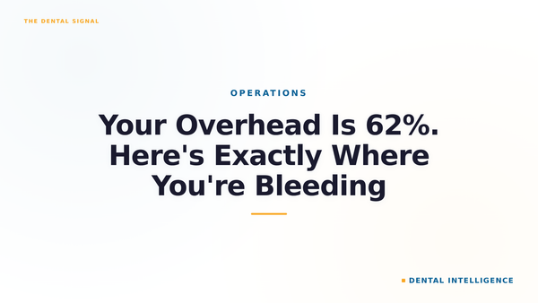 Your Overhead Is 62%. Here's Exactly Where You're Bleeding