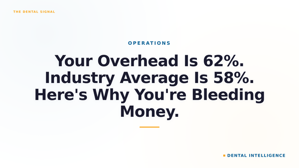 Your Overhead Is 62%. Industry Average Is 58%. Here's Why You're Bleeding Money.