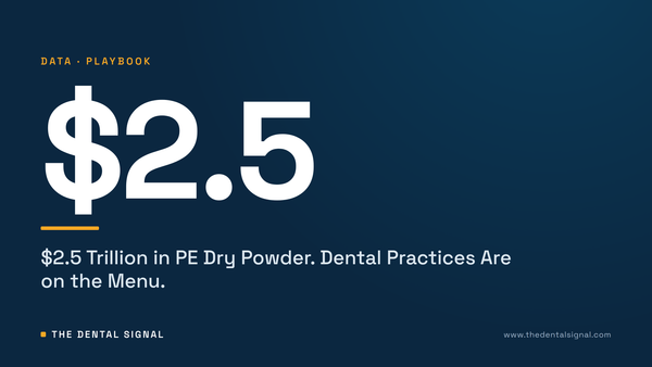 $2.5 Trillion in PE Dry Powder. Dental Practices Are on the Menu.