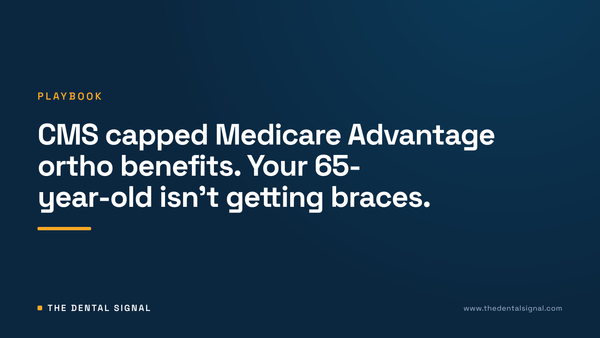 CMS capped Medicare Advantage ortho benefits. Your 65-year-old isn't getting braces.