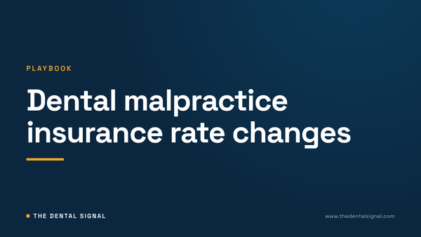 Dental malpractice insurance rate changes