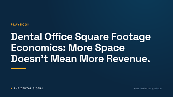 Dental Office Square Footage: What Space Costs vs Earns (2026)