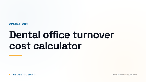 Dental office turnover cost calculator